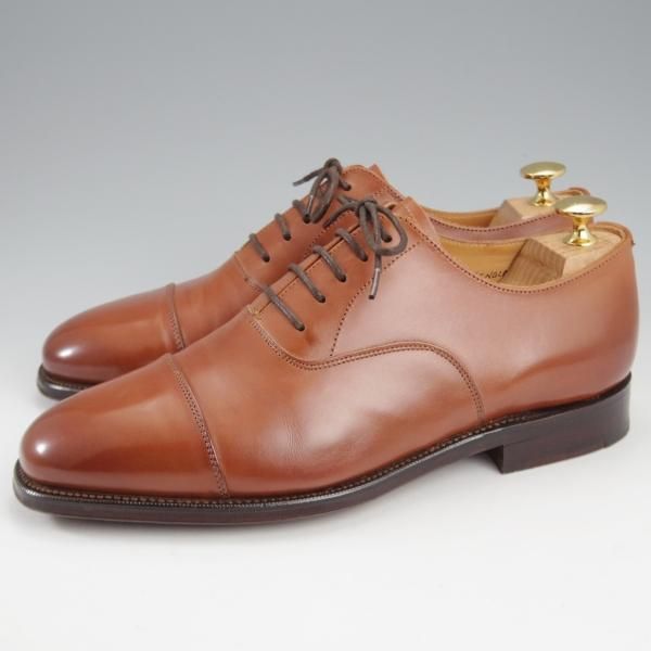 極美品★(英)グレンソン 6.5F【現行定価￥98,890-★G-ONEライン/LONDON】ロンドン/22346/G1/ストレートチップ/カーフ/茶/GRENSON★l001