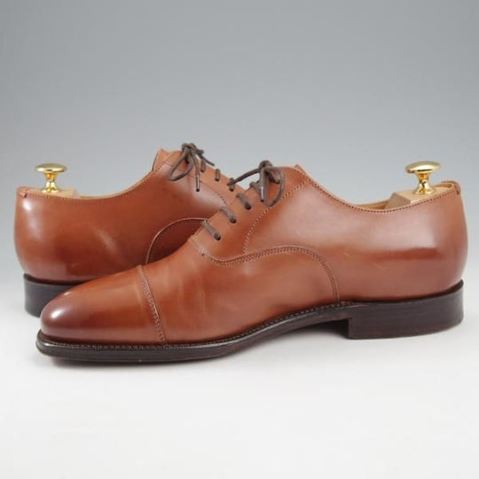 極美品★(英)グレンソン 6.5F【現行定価￥98,890-★G-ONEライン/LONDON】ロンドン/22346/G1/ストレートチップ/カーフ/茶/GRENSON★l001