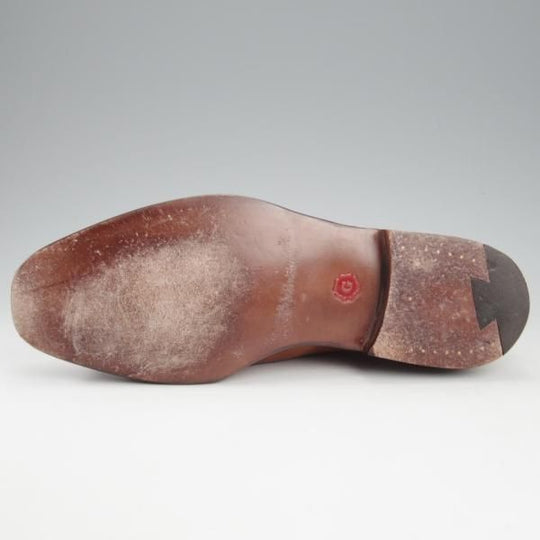 極美品★(英)グレンソン 6.5F【現行定価￥98,890-★G-ONEライン/LONDON】ロンドン/22346/G1/ストレートチップ/カーフ/茶/GRENSON★l001