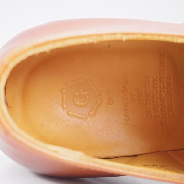 極美品★(英)グレンソン 6.5F【現行定価￥98,890-★G-ONEライン/LONDON】ロンドン/22346/G1/ストレートチップ/カーフ/茶/GRENSON★l001