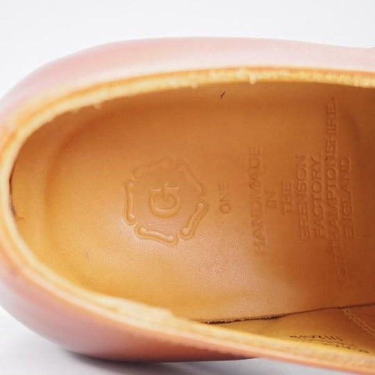 極美品★(英)グレンソン 6.5F【現行定価￥98,890-★G-ONEライン/LONDON】ロンドン/22346/G1/ストレートチップ/カーフ/茶/GRENSON★l001