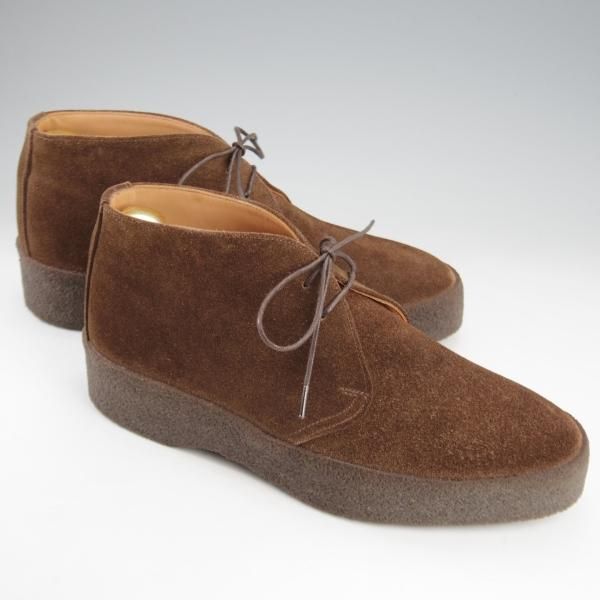 未使用★(英)SANDERS/サンダース SIZE 6.5【定価￥52,800-★チャッカブーツ/マッドガード】6480/スエード/濃茶/メンズ★l002