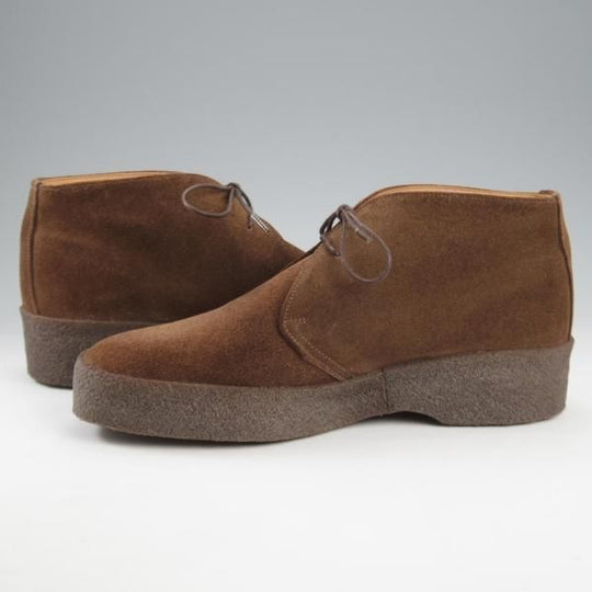 未使用★(英)SANDERS/サンダース SIZE 6.5【定価￥52,800-★チャッカブーツ/マッドガード】6480/スエード/濃茶/メンズ★l002