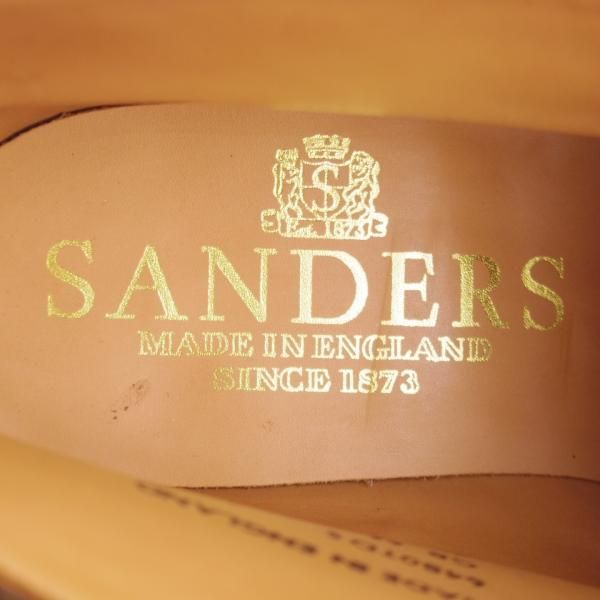 未使用★(英)SANDERS/サンダース SIZE 6.5【定価￥52,800-★チャッカブーツ/マッドガード】6480/スエード/濃茶/メンズ★l002