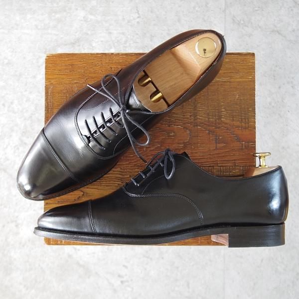 美品★(英)チーニー 9.5E【定価￥60,500-★ロイドフットウェア別注/Mシリーズ】89ラスト/ストレートチップ/カーフ/黒/CHEANEY★l003