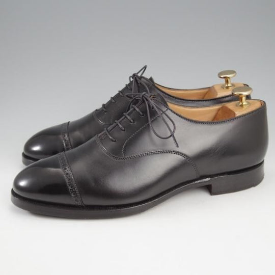 極上★クロケット&ジョーンズ 7E【定価￥99,000-★マスターロイド/CURZON/ハンドグレード】パンチドキャップトゥ/黒/Crockett&Jones★l006