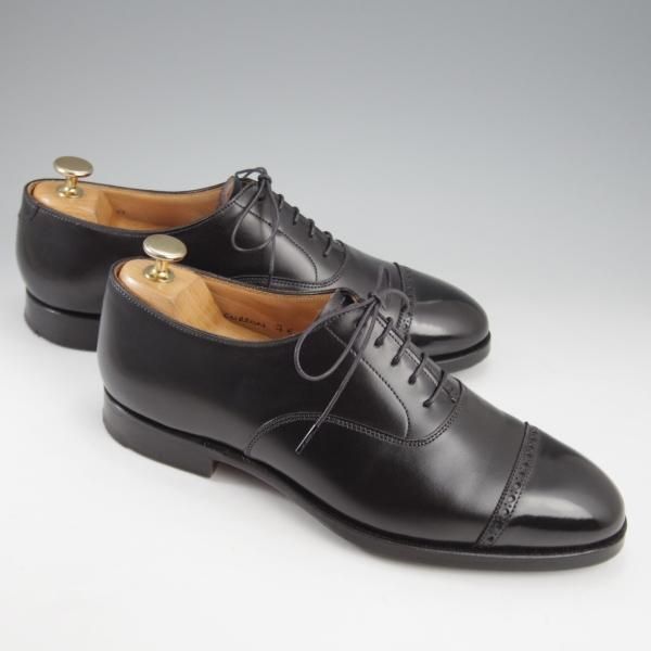 極上★クロケット&ジョーンズ 7E【定価￥99,000-★マスターロイド/CURZON/ハンドグレード】パンチドキャップトゥ/黒/Crockett&Jones★l006