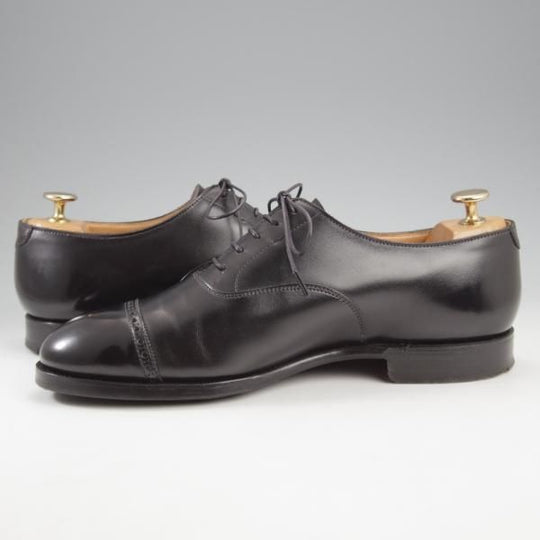 極上★クロケット&ジョーンズ 7E【定価￥99,000-★マスターロイド/CURZON/ハンドグレード】パンチドキャップトゥ/黒/Crockett&Jones★l006