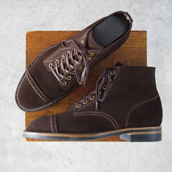 極美品★Iron Boots/アイアンブーツ US7.5C【現注文価格10万円程度〜★レースアップブーツ/Devil Dog】スエード/濃茶/メンズ★l011