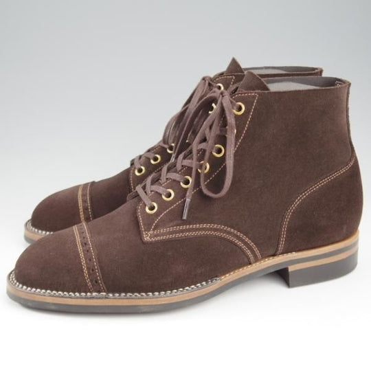 極美品★Iron Boots/アイアンブーツ US7.5C【現注文価格10万円程度〜★レースアップブーツ/Devil Dog】スエード/濃茶/メンズ★l011