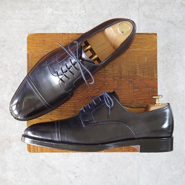 極上★ジョンロブ SIZE 41/UK7程度【貴重★エルメス別注/HERMES/ミュージアムカーフ】H103ラスト/JUD/ストレートチップ/黒/JOHN LOBB★l013