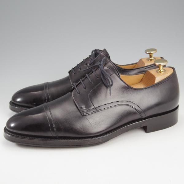 極上★ジョンロブ SIZE 41/UK7程度【貴重★エルメス別注/HERMES/ミュージアムカーフ】H103ラスト/JUD/ストレートチップ/黒/JOHN LOBB★l013