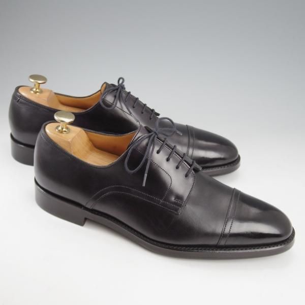 極上★ジョンロブ SIZE 41/UK7程度【貴重★エルメス別注/HERMES/ミュージアムカーフ】H103ラスト/JUD/ストレートチップ/黒/JOHN LOBB★l013