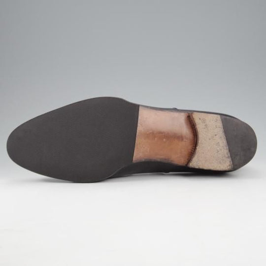 美品★(伊)エンツォ・ボナフェ SIZE 9【ハンドソーンウェルテッド製法★ストレートチップ】カーフ/黒/メンズ/Enzo Bonafe★l014