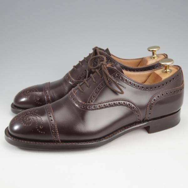 極美品★(英)チーニー 6F【モデル定価￥88,000-★WILFRED/ウィルフレッド】125ラスト/セミブローグ/ANTIQUE WALNUT/濃茶/CHEANEY★l015