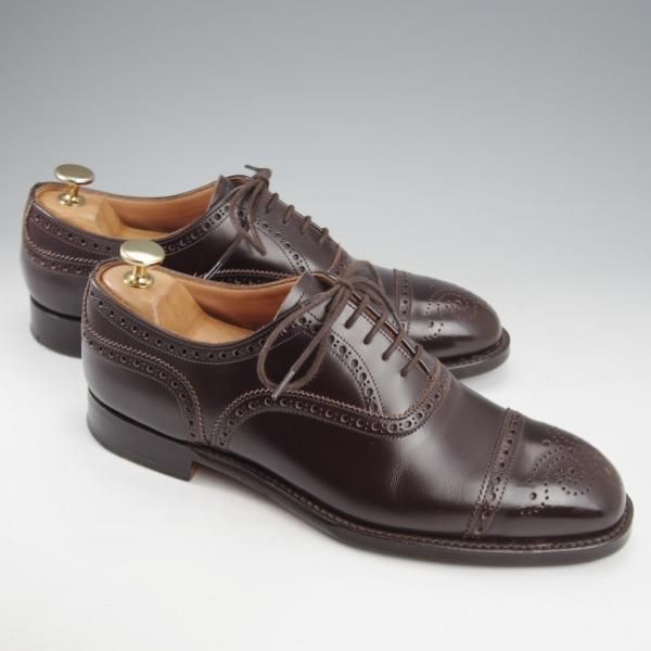 極美品★(英)チーニー 6F【モデル定価￥88,000-★WILFRED/ウィルフレッド】125ラスト/セミブローグ/ANTIQUE WALNUT/濃茶/CHEANEY★l015