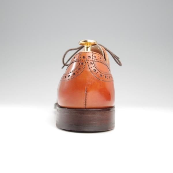 極美品★(英)チーニー 7.5F【定価￥82,500-★ARTHUR 3/アーサー/125ラスト】フルブローグ/カーフ/茶/メンズ/CHEANEY★l016