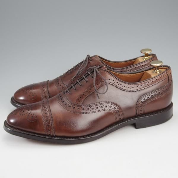 極美品★(米)アレンエドモンズ 9E【定価￥85,800-★STRAND/ストランド】セミブローグ/カーフ/濃茶/メンズ/ALLEN EDMONDS★l017