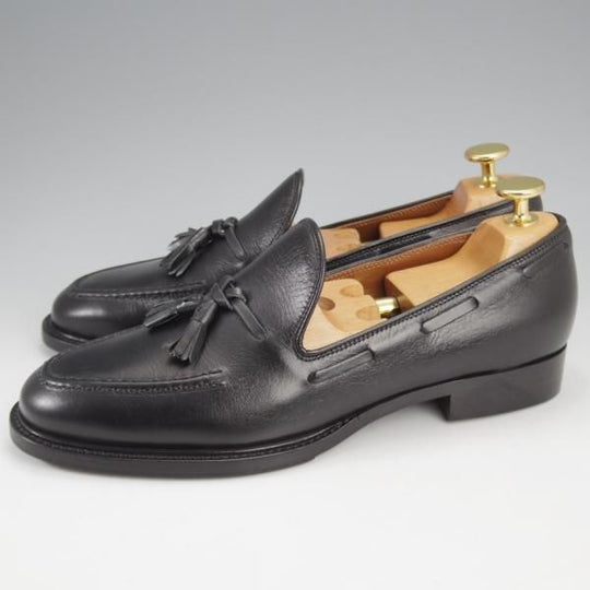 未使用★(伊)エルメネジルド・ゼニア(レディース) SIZE 37【★タッセルローファー/黒】カーフ/Ermenegildo Zegna★l018