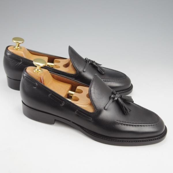 未使用★(伊)エルメネジルド・ゼニア(レディース) SIZE 37【★タッセルローファー/黒】カーフ/Ermenegildo Zegna★l018