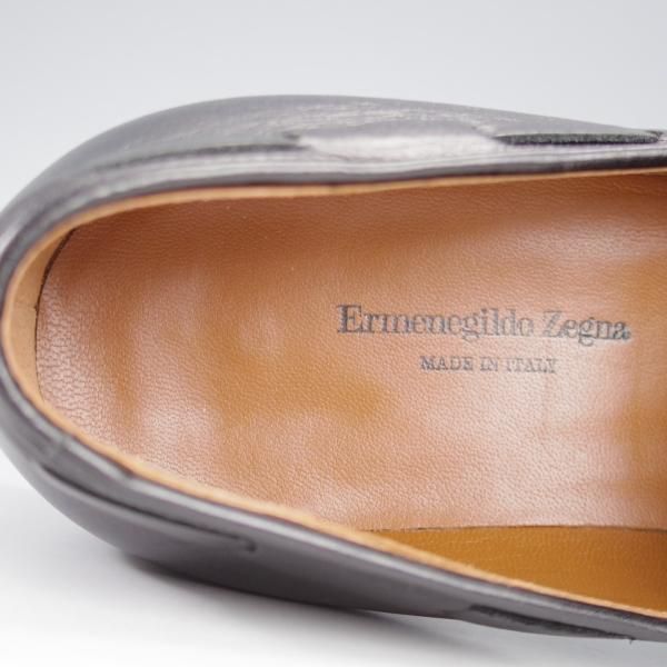 未使用★(伊)エルメネジルド・ゼニア(レディース) SIZE 37【★タッセルローファー/黒】カーフ/Ermenegildo Zegna★l018