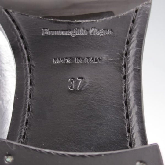 未使用★(伊)エルメネジルド・ゼニア(レディース) SIZE 37【★タッセルローファー/黒】カーフ/Ermenegildo Zegna★l018