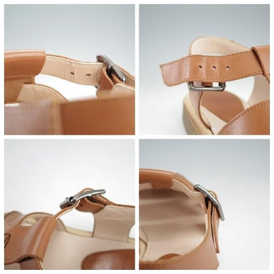 使用僅か★パラブーツ(レディース) SIZE 4【定価￥49,500-★IBERIS/グルカサンダル】イベリス/カーフ/茶/Paraboot★l019