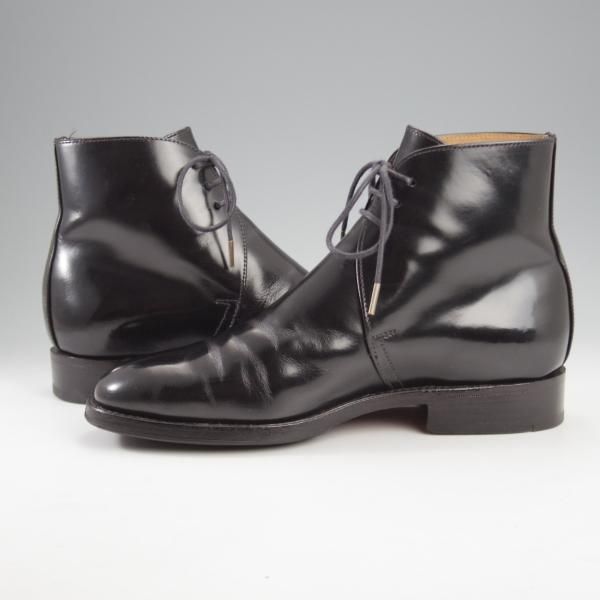 極上★(英)SANDERS/サンダース(レディース) SIZE 4【ミリタリーコレクション★ジョージブーツ/1220B】黒/ポリッシュレザー★l022