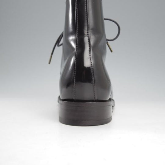 極上★(英)SANDERS/サンダース(レディース) SIZE 4【ミリタリーコレクション★ジョージブーツ/1220B】黒/ポリッシュレザー★l022