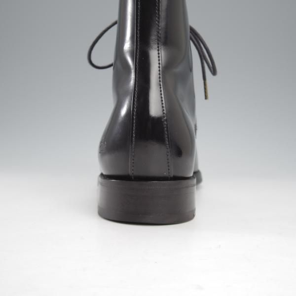 極上★(英)SANDERS/サンダース(レディース) SIZE 4【ミリタリーコレクション★ジョージブーツ/1220B】黒/ポリッシュレザー★l022