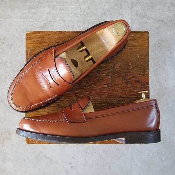 極上★オールデン 9D【現行定価13万円程度★コインローファー/6714】ヴァンラスト/バンラスト/茶/カーフ/ALDEN★l023