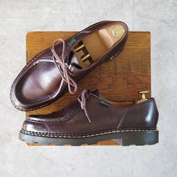 極美品★パラブーツ SIZE 40【定価￥94,600-★ミカエル/MICHAEL】チロリアンシューズ/リスレザー/CAFE/濃茶/メンズ/Paraboot★l024