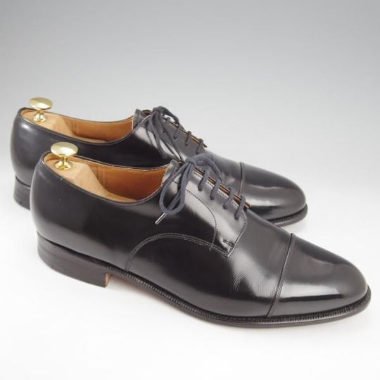 極上★チャーチ 95F/UK9.5【旧チャーチ★ブックバインダーカーフ/BURFORD/3都市ロゴ】84ラスト/ストレートチップ/黒/Church's★l025