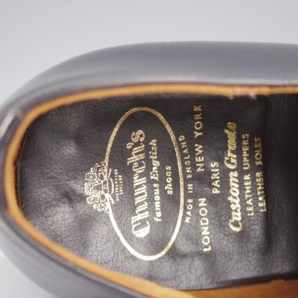 極上★チャーチ 95F/UK9.5【旧チャーチ★ブックバインダーカーフ/BURFORD/3都市ロゴ】84ラスト/ストレートチップ/黒/Church's★l025