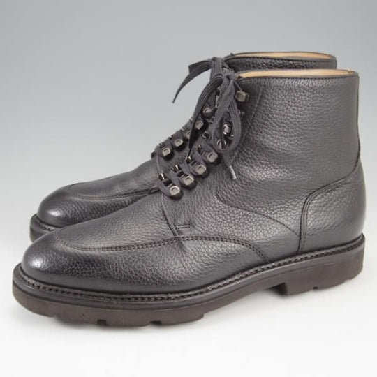 美品★ジョンロブ 6E【定価￥224,400-★HELSTON/レースアップブーツ】0015ラスト/シボ革/黒/メンズ/JOHN LOBB★l027