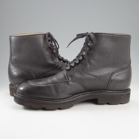 美品★ジョンロブ 6E【定価￥224,400-★HELSTON/レースアップブーツ】0015ラスト/シボ革/黒/メンズ/JOHN LOBB★l027