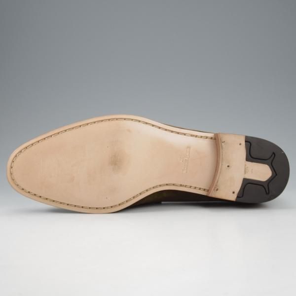 未使用★ジョンロブ 6E【現行定価￥154,000-★ローファー/YARDLEY】8695ラスト/スリッポン/スエード/DEEP GREEN/メンズ/JOHN LOBB★l028