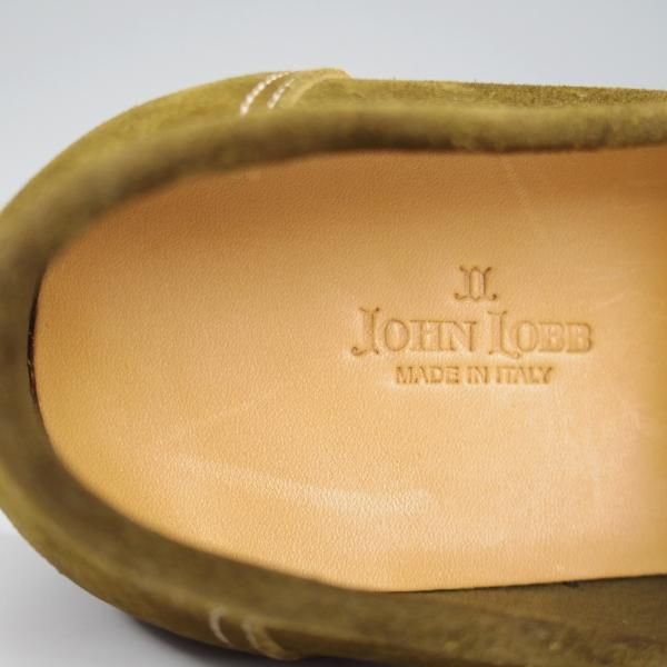 未使用★ジョンロブ 6E【現行定価￥154,000-★ローファー/YARDLEY】8695ラスト/スリッポン/スエード/DEEP GREEN/メンズ/JOHN LOBB★l028