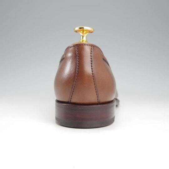 未使用★(スペイン製)カルミナ SIZE 6.5【定価￥79,200-★タッセルローファー/80215】UETAMラスト/カーフ/茶/メンズ/CARMINA★l031