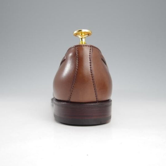 未使用★(スペイン製)カルミナ SIZE 6.5【定価￥79,200-★タッセルローファー/80215】UETAMラスト/カーフ/茶/メンズ/CARMINA★l031