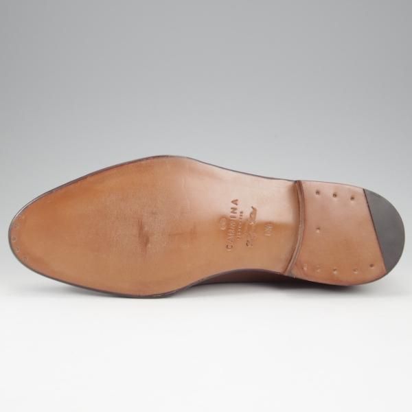 未使用★(スペイン製)カルミナ SIZE 6.5【定価￥79,200-★タッセルローファー/80215】UETAMラスト/カーフ/茶/メンズ/CARMINA★l031