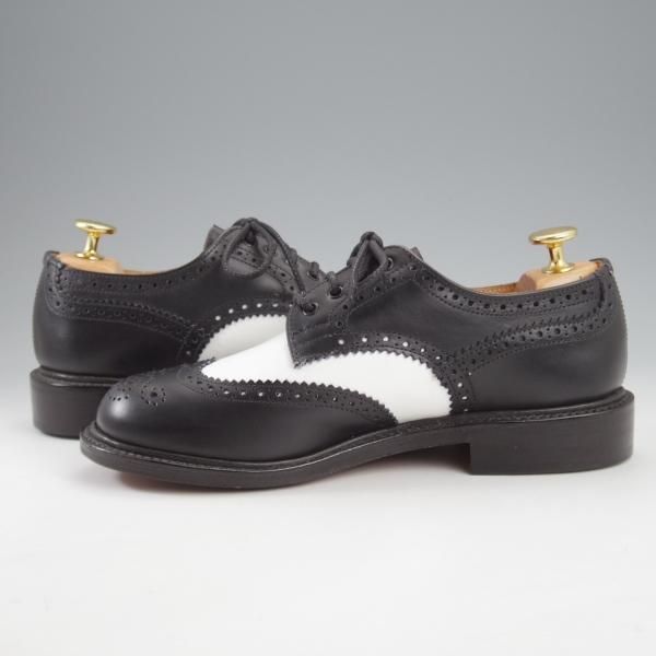 未使用★トリッカーズ(レディース) SIZE 4【モデル定価￥121,000-★フルブローグ/BOURTON】L5633/フルブローグ/黒×白/Tricker's★l032
