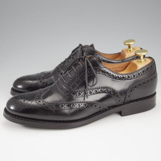 極美品★チャーチ(レディース) SIZE 37【定価￥176,000-★バーウッド/BURWOOD WG】ポリッシュドバインダーカーフ/黒/Church's★l033