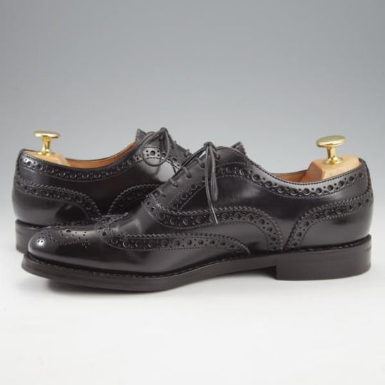 極美品★チャーチ(レディース) SIZE 37【定価￥176,000-★バーウッド/BURWOOD WG】ポリッシュドバインダーカーフ/黒/Church's★l033