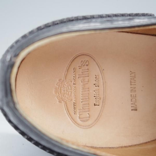 極美品★チャーチ(レディース) SIZE 37【定価￥176,000-★バーウッド/BURWOOD WG】ポリッシュドバインダーカーフ/黒/Church's★l033