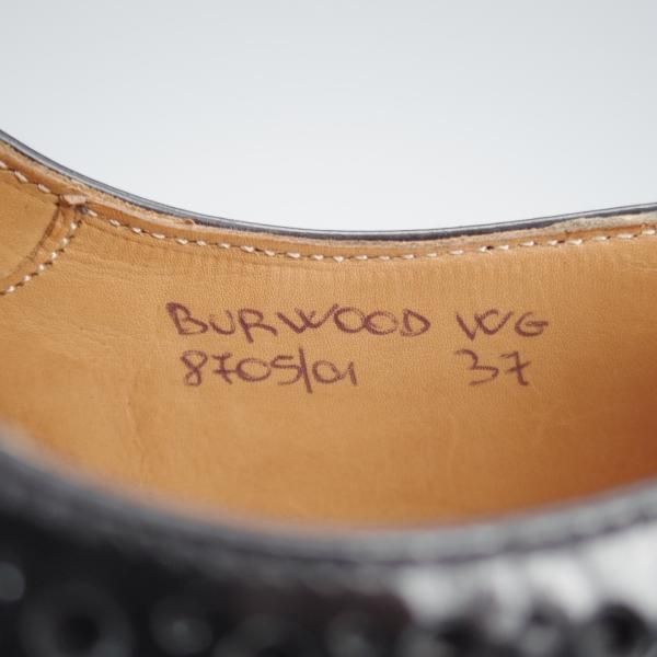 極美品★チャーチ(レディース) SIZE 37【定価￥176,000-★バーウッド/BURWOOD WG】ポリッシュドバインダーカーフ/黒/Church's★l033