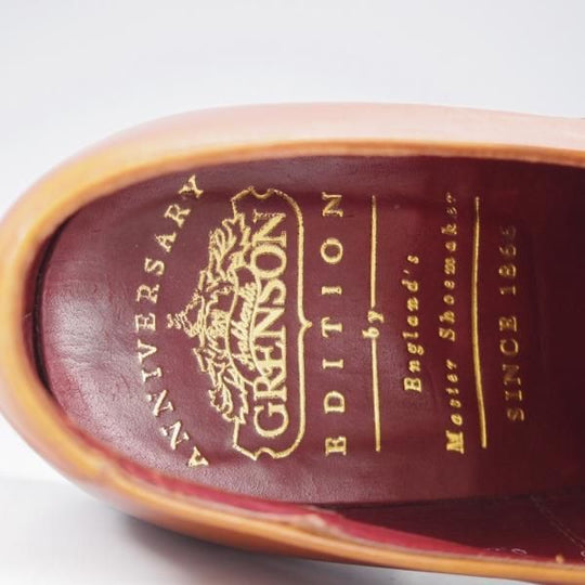 極上★(英)グレンソン 6EF【貴重★Anniversary EDITION/ストレートチップ】カーフ/茶/メンズ/GRENSON★l039