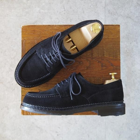 極美品★J.M.ウエストン SIZE 5【定価￥137,500-★ユージーンゴルフ/Eugene Golf/C41】Uチップ/スエード/黒/Weston/ウェストン★l042