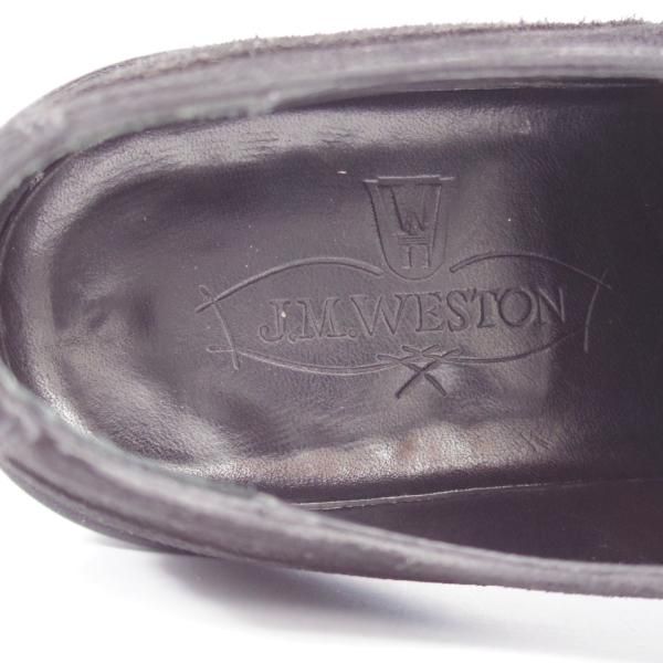 極美品★J.M.ウエストン SIZE 5【定価￥137,500-★ユージーンゴルフ/Eugene Golf/C41】Uチップ/スエード/黒/Weston/ウェストン★l042