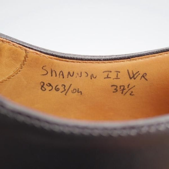 極美品★チャーチ(レディース) SIZE 37.5【定価￥160,600-★シャノン/SHANNON 2WR】プレーントゥ/黒/Church's★l043